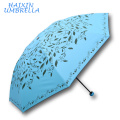 Оптовая продажа 24 дюймов одиночный слои индивидуальные Креативные модные Расширенный Анти-УФ УПФ 40+ солнце и дождь 3 складной зонты механика